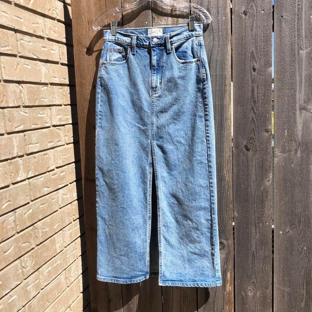 universal thread denim maxi skirt
